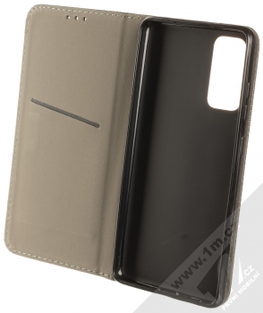 1Mcz Magnet Book Color flipové pouzdro pro Samsung Galaxy S20 FE, Galaxy S20 FE 5G černá (black) otevřené