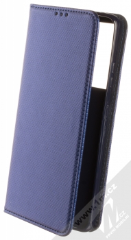 1Mcz Magnet Book Color flipové pouzdro pro Samsung Galaxy S21 Ultra tmavě modrá (dark blue)