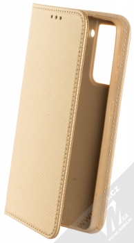 1Mcz Magnet Book Color flipové pouzdro pro Samsung Galaxy S21 zlatá (gold)