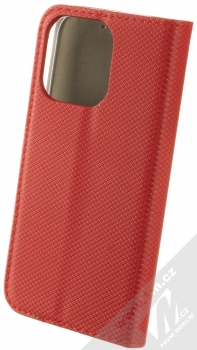 1Mcz Magnet Book flipové pouzdro pro Apple iPhone 14 Pro červená (red) zezadu