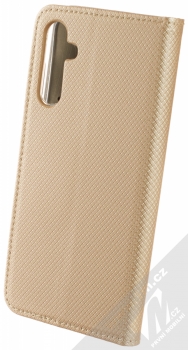1Mcz Magnet Book flipové pouzdro pro Samsung Galaxy A15 LTE, Galaxy A15 5G zlatá (gold) zezadu