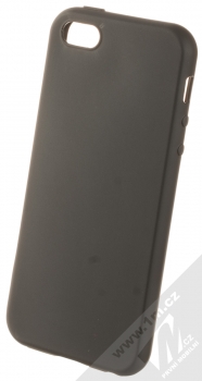 1Mcz Matt TPU ochranný silikonový kryt pro Apple iPhone 5, iPhone 5S, iPhone SE černá (black)