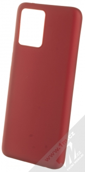 1Mcz Matt TPU ochranný silikonový kryt pro Realme 8, Realme 8 Pro tmavě červená (dark red)