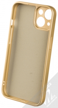 1Mcz Metallic TPU ochranný kryt pro Apple iPhone 13 zlatá (gold) zepředu