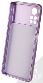 1Mcz Metallic TPU ochranný kryt pro Xiaomi Poco X4 Pro 5G fialová (violet) zepředu
