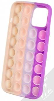 1Mcz Pop It antistresový ochranný kryt pro Apple iPhone 12 Pro Max fialová růžová béžová (purple pink beige) zepředu
