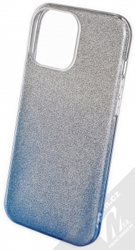 1Mcz Shining Duo TPU třpytivý ochranný kryt pro Apple iPhone 13 Pro Max stříbrná modrá (silver blue)