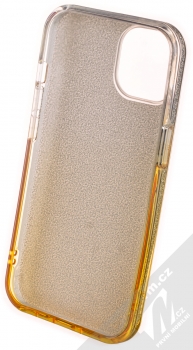 1Mcz Shining Duo TPU třpytivý ochranný kryt pro Apple iPhone 13 stříbrná zlatá (silver gold) zepředu