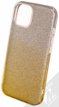 1Mcz Shining Duo TPU třpytivý ochranný kryt pro Apple iPhone 13 stříbrná zlatá (silver gold)