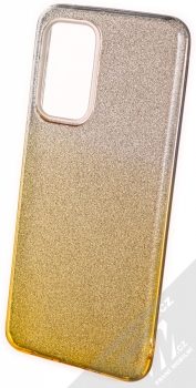 1Mcz Shining Duo TPU třpytivý ochranný kryt pro Samsung Galaxy A33 5G stříbrná zlatá (silver gold)