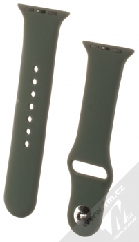 1Mcz Silikonový sportovní řemínek pro Apple Watch 38mm, Watch 40mm mechově zelená (moss green)