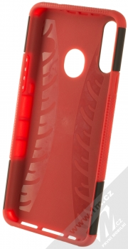 1Mcz Tread Stand odolný ochranný kryt se stojánkem pro Samsung Galaxy A20s červená černá (red black) zepředu
