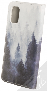 1Mcz Trendy Book Temný les v mlze 1 flipové pouzdro pro Samsung Galaxy A41 šedá (grey) zezadu