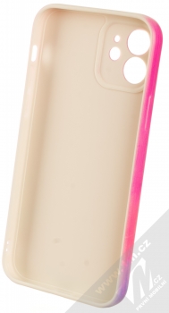 1Mcz Trendy Olejomalba Skinny TPU ochranný kryt pro Apple iPhone 12 růžová fialová (pink violet) zepředu