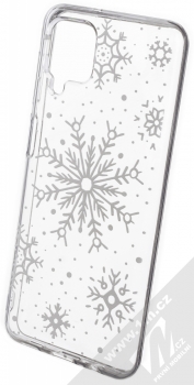 1Mcz Trendy Sněhová vánice TPU ochranný kryt pro Samsung Galaxy A12, Galaxy M12 průhledná (transparent)
