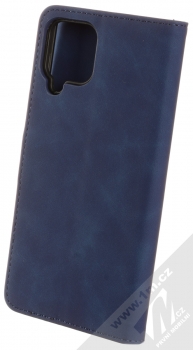 1Mcz Velvet Book flipové pouzdro pro Samsung Galaxy A22 tmavě modrá (dark blue) zezadu