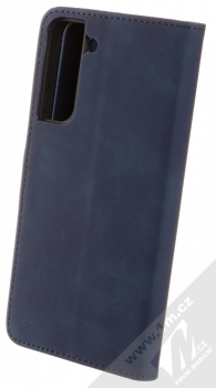 1Mcz Velvet Book flipové pouzdro pro Samsung Galaxy S22 Plus 5G tmavě modrá (dark blue) zezadu
