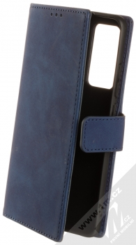 1Mcz Velvet Book flipové pouzdro pro Xiaomi 12, Xiaomi 12X tmavě modrá (dark blue)