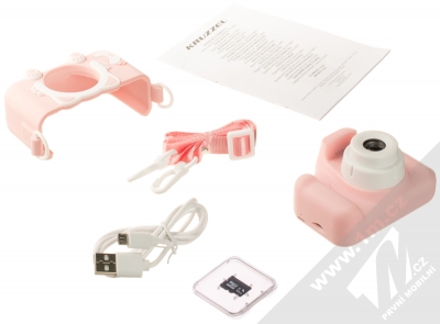 1Mcz X200 dětský fotoaparát s kamerou růžová (pink) balení