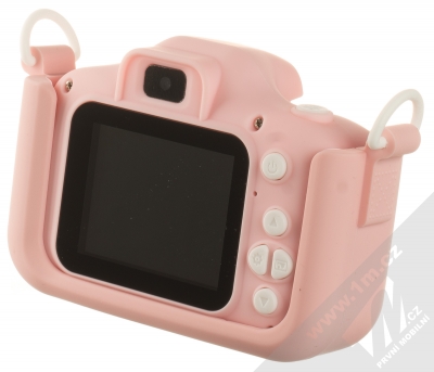 1Mcz X200 dětský fotoaparát s kamerou růžová (pink) zezadu