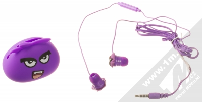 1Mcz YJ-01 Tiger stereo sluchátka s konektorem Jack 3,5mm fialová (purple) balení