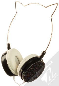 1Mcz YJ-22 Cat Ear stereo sluchátka s konektorem Jack 3,5mm a oušky černá vícebarevná (black multicolored) maximální náhlavník