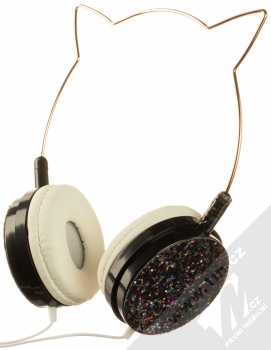 1Mcz YJ-22 Cat Ear stereo sluchátka s konektorem Jack 3,5mm a oušky černá vícebarevná (black multicolored)