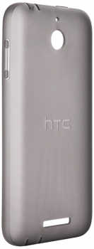 HTC HC C1010 originální silikonové pouzdro pro HTC Desire 510 černá průhledná (black) zboku