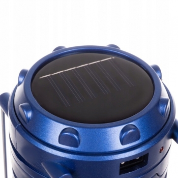 1Mcz KJ-801 Turistické solární LED světlo modrá (blue)
