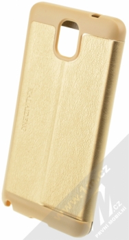 Kalaideng KA flipové pouzdro pro Samsung Galaxy Note 3 zlatá (gold) šikmo zezadu