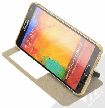 Kalaideng KA flipové pouzdro pro Samsung Galaxy Note 3 zlatá (gold) stojánek zepředu