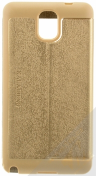 Kalaideng KA flipové pouzdro pro Samsung Galaxy Note 3 zlatá (gold) zezadu