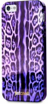 Just Cavalli Leopard kryt pro Apple iPhone 5S violet