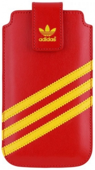 Adidas Sleeve M kožené pouzdro pro mobilní telefon, mobil, smartphone red