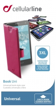 CellularLine Book Uni 3XL univerzální flipové pouzdro pro mobilní telefon, mobil, smartphone