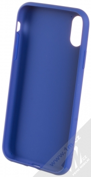 Adidas 3-Stripes Suede Snap Case ochranný kryt pro Apple iPhone XR (CL4245) modrá bílá (collegiate royal white) zepředu