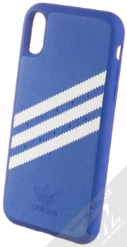 Adidas 3-Stripes Suede Snap Case ochranný kryt pro Apple iPhone XR (CL4245) modrá bílá (collegiate royal white)
