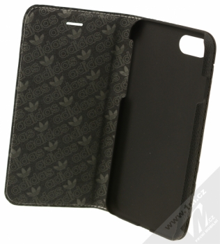 Adidas Booklet Case flipové pouzdro pro Apple iPhone 7 (BI8042) černá bílá (black white) otevřené
