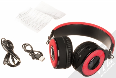 Aligator AH01 Bluetooth stereo sluchátka červená černá (red black) balení