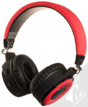 Aligator AH01 Bluetooth stereo sluchátka červená černá (red black) zezadu