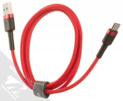 Baseus Cafule Cable opletený USB kabel s USB Type-C konektorem (CATKLF-B09) červená černá (red black) komplet