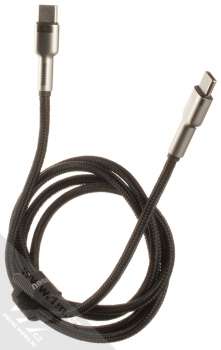 Baseus Cafule Metal Cable opletený USB Type-C kabel (CATJK-C01) stříbrná černá (silver black) komplet