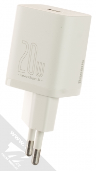 Baseus Super Si Quick Charger nabíječka do sítě s USB Type-C výstupem 20W a USB Type-C kabel s Apple Lightning konektorem (TZCCSUP-B02) bílá (white) nabíječka