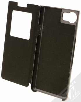 BlackBerry Smart Flip Case originální flipové pouzdro pro BlackBerry KEYone černá (black) otevřené