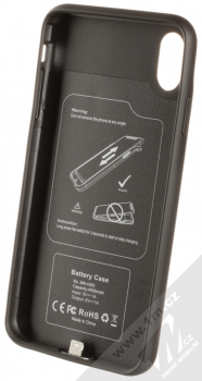 Blue Star Battery Case ochranný kryt se záložní baterií 4000mAh pro Apple iPhone XS Max černá (matt black) zepředu