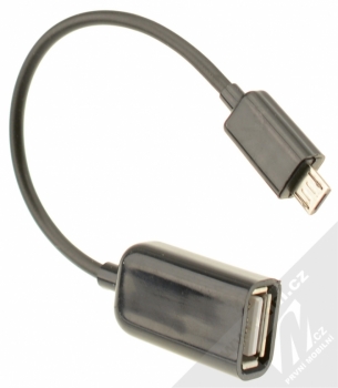 Blue Star OTG redukce z microUSB konektoru na USB port pro mobilní telefon, mobil, smartphone, tablet černá (black) balení