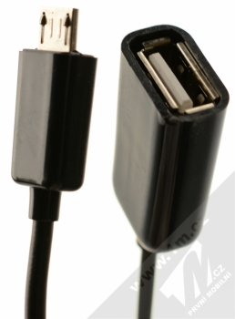 Blue Star OTG redukce z microUSB konektoru na USB port pro mobilní telefon, mobil, smartphone, tablet černá (black)