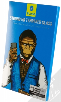 Blueo 5D Mr. Monkey Strong HD Tempered Glass ochranné tvrzené sklo na kompletní displej pro Apple iPhone X, iPhone XS černá (black) krabička
