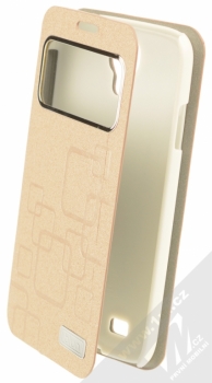 Blun XR flipové pouzdro pro Samsung Galaxy S4, Galaxy S4 LTE-A zlatá (gold)
