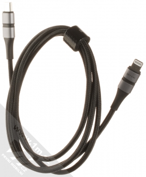 BMX Double-Deck Cable opletený USB Type-C kabel délky 120cm s Apple Lightning konektorem (CATLSJ-AG1) šedá černá (grey black) komplet